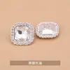 Botões de Casaco Quadrados em Formato de Diamante Costurados à Mão Estilo Chanel, Botões de Metal para Roupas, Casacos Trench, Suéteres e Tricôs