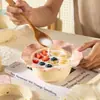 Serie de vajilla de cerámica con pintura salpicada para uso doméstico, alto valor estético, que incluye tazones para arroz, tazones para fideos, tazones para el desayuno, tazones para ensaladas, platos y platillos