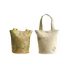 Bolsa de almacenamiento cilíndrica de tela para juego de té, bolsa para juego de té de viaje al aire libre, bolsa de almacenamiento para juego de té de una tetera y tres tazas