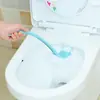 Cepillo de Limpieza para Baño del Hogar Cepillo para Inodoro de Mango Largo Cepillo para Limpiar Inodoros Montado en la Pared Cepillo para Inodoros Curvo de Doble Cara Sin Ángulos Muertos