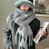 Nueva bufanda de pata de gallo de otoño e invierno para mujer, estilo coreano, gruesa, cálida, combinable, de punto a cuadros con borlas para estudiantes