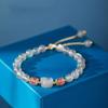 Pulsera de Cristal Natural para Niñas Amatista Cristal Rosa Fresa Citrino Pulsera Aguamarina Piedra Lunar