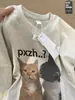 Camiseta Hip-Hop de Calle Verano 2025 Diseño para Mujer Nicho Estampado de Letras Casual Holgada Oversize Mangas Cortas