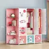 Guarda-Roupa Simples Moderno Infantil Desenho Animado Armário de Armazenamento Espesso para Crianças Guarda-Roupa de Bebê Guarda-Roupa de Plástico