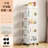 Estante de Almacenamiento de Gran Capacidad, Carrito Móvil de Múltiples Niveles para Snacks de Dormitorio, Estante de Cocina para Frutas y Verduras con Ruedas, Organizador de Libros para Sala de Estar