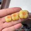 Cera de Abeja de Segunda Generación Cacahuete Caqui Amuleto de la Suerte Goteo Pequeño DIY Abalorio Budista Joyería Accesorio Cadena de Teléfono Pulsera Colgante