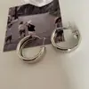Pendientes de Aro de Alta Gama Coreanos con Textura Metálica, Pendientes con Cierre de Mariposa de Plata S925, Pendientes de Botón Estilo Europeo y Americano, Pendientes de Aro de Moda