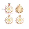 Accesorios para Joyería de Aleación DIY Flor de Girasol con Goteo de Aceite Trébol de Cuatro Hojas Colgante Pulsera Collar Pendientes Colgante W494