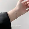 Pulsera de Plata S925 Nalan de una Sola Burbuja con Diamante Exquisita y Sencilla Estilo Ins Nicho Pulsera de un Solo Diamante Redondo S8422