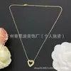 Familia K Nuevo Estilo Auténtico con Etiqueta Collar de Tres Anillos con Forma de Corazón Completo Diamante Cadena para Clavícula Corazón Hueco Fabricante Europeo y Americano Venta al por Mayor