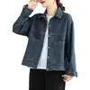 Chaqueta vaquera de tweed retro estilo Hong Kong para mujer, nueva tendencia 2026, chaqueta corta versátil para primavera y otoño
