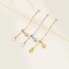 Plata de Ley 925 Chapada en Oro Rosa de 18K Cadena Extendida Color Oro Collar de Oro Chopin Pulsera Más Cadena Larga de Cola Accesorios DIY