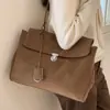 2025 Nuevo Estilo Coreano Simple Bolso de Mano Tote de Gran Capacidad para Viajes de Negocios para Mujer Invierno Retro Versátil Bolso de Hombro Cruzado