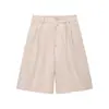 Comércio Exterior Atacado Amazon Novo Verão 2025 Roupas Femininas Camisa com Detalhe de Bolso Conjunto de Shorts Casuais Slim-Fit da Moda