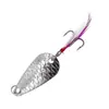 Isca Longa com Lantejoulas de Escama de Peixe para Peixes Brancos, Formato de Colher com Anzol Triplo Penas, Isca Artificial para Arremesso Longo, Metal