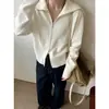 Nuevo Suéter Cardigan de Punto Elegante Estilo Coreano Otoño e Invierno 2025 con Solapa Grande, Color Sólido y Doble Cremallera