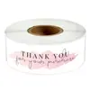 Sticker de agradecimiento de papel kraft de venta caliente transfronteriza, rectangular, para sellado, para embalaje de negocios, decorativo, pegatina