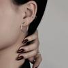 Pendientes de Aro Grueso de Línea 2.0 de Plata de Ley S925 Sencillos Europeos y Americanos Elegantes Broches de Oreja para Hombres y Mujeres Pendientes Redondos Super Hada