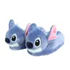 Pantuflas de Peluche Lilo & Stitch Dibujos Animados Pareja Interior Hogar Cobertura Total Espesadas Cálidas Zapatos de Algodón Invierno