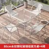 Conjunto de Mesa e Cadeiras Pequenas para Varanda, Combinação de Mesa de Chá e Cadeiras de Lazer de Três Peças, Dobrável Branco Uma Mesa e Duas Cadeiras, Mesa de Café para Apartamento Pequeno