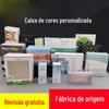 Caixa de embalagem cosmética personalizada, caixa de papelão branco dobrável, caixa de papelão ondulado personalizada com janela, caixa de presente com impressão, caixa dupla