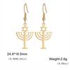 Brincos Candelabro retrô europeus e americanos nicho moda high-end corte exagerado estrela de seis pontas brincos candelabro joias transfronteiriças