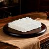 Pote com rolamento de placa de bolha seca, chá com rolamento de vidro, estilo japonês, branco, decapagem, pequeno pote com rolamento quadrado, tapete de chá leve, luxo, alto grau, sentido