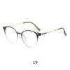 Nuevos Marcos de Gafas Redondos Ultraligeros en Stock con Bloqueo de Luz Azul, Adecuados para Lentes Graduados, Gafas No Graduadas Híbridas de Resina Dorada