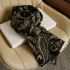 Bufanda para Anciano para Abuelo Invierno Gruesa Flor de Anacardo Imitación Cachemira para Hombres de Mediana Edad y Ancianos, Calentador de Cuello para Papá de Mediana Edad