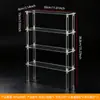 Soporte de Exhibición Acrílico Transparente Figura Trapezoidal Estante de Almacenamiento para Cajas Sorpresa Exhibición por Capas Estantería de Exhibición Pop Mart