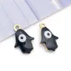 Acero Inoxidable que Conserva el Color Agujero Único Estrella de Cinco Puntas Ojo que Gotea Aceite Estrella Colgante Colgante Pulsera DIY Collar Accesorios de Joyería
