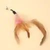 Alambre de Acero de Color Juguete para Gatos Juguete para Gatos Autoentretenimiento Descompresión Resistente a Mordidas Plumas de Dos Colores Juguete para Gatos Mascotas Suministros para Mascotas