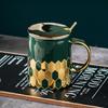 Taza de café de lujo ligera, taza de cerámica de alto valor de color, taza de agua con leche para el hogar y la oficina