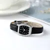 Reloj simple de mujer popular de forma de barril transfronterizo, nuevo reloj de cuarzo para mujer con correa de cuero de moda, versión coreana, venta al por mayor desde fábrica de relojes