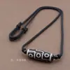 Cordón de Cuerda para Colgante de Cruce Especial con Cuentas Dzi Ajustable Cadena para Clavícula Collar de Cuerda Cuerda con Cuerda Gruesa para Hombres Elegante