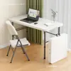 Mesa plegable para exteriores, puesto portátil, mesa de puesto, mesa rectangular simple para el hogar, estudio, mesa y silla, mesa de comedor, mesa larga