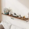 Estante de pared tabla de madera de una sola tabla sala de estar mesita de noche estante de soporte sin perforación estante flotante de pared para el hogar
