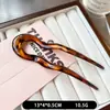 Pinza para el Cabello Vintage de PC con Estampado de Leopardo para Mujer, Pasador de Gama Alta para Recogidos en la Parte Trasera de la Cabeza, Pinza de Tiburón Accesorios para el Cabello, Pinza de Pico de Pato