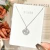 Collar de Plata Esterlina S925 para Mujer Colgante de Moda de Trébol de Cuatro Hojas Nicho de Alta Gama Estilo Mori Combinable Cadena Clavicular Collar Elegante