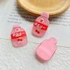 Japonês Retro Emulação Iogurte Bebida Garrafa Resina Brincos Brincos DIY Feito À Mão Material Pingente Acessórios Capa de Celular