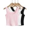 AP24111-24 primavera nova europeia e americana meninas doce estilo cor sólida laço laço pequeno colete