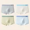 Ropa interior para niños, Algodón puro para niños, Algodón categoría A, Adolescentes, Niños grandes, Boxer de cuatro esquinas para niños, Entrepierna de algodón, No pellizca los glúteos