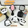 Peine de Cojín de Aire de Cachorro de Peluche y Panda de Dibujos Animados, Peine de Airbag para Niña Linda, Peine con Espejo Portátil, Cepillo para el Cabello con Masaje Integrado