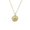 Collar de Plata Esterlina S925 con Flor de Circonita Giratoria Aretes para Mujer Nuevo Diseño con Sentido Colgante Temperamento Traje Europeo y Americano Transfronterizo