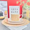 Plato de cena occidental de porcelana de hueso con borde dorado estilo europeo transfronterizo, decoración para sala de modelos, mesa de sala, plato plano de cerámica para el hogar