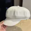 Chapéu de Strass Japonês Feminino com Aba Larga Faz o Rosto Parecer Menor Chapéu Octogonal Outono Novo Estiloso Versátil Chapéu de Pintor Boina