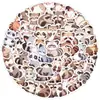 50 adesivos fofos de grafite de animais pequenos adesivos decorativos para skate geladeira copo d'água à prova d'água adesivos de papelaria criativos