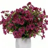 Flores Artificiales Transfronterizas Eucalipto de 5 Puntas Violeta Amazon Flores de Seda Artificiales Fondo para Fotografía Hogar Plástico Arte Floral
