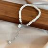 Pulseira de Pérola Orquídea Super Fada Nicho Feminina Ins Alto Senso Presente de Férias para Namoradas Pulseira Exquisita
