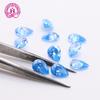 Wuzhou direto da fábrica em forma de pêra flush blue zircão sintético fundo pontiagudo em forma de gota imitação mar azul zircão CZ broca